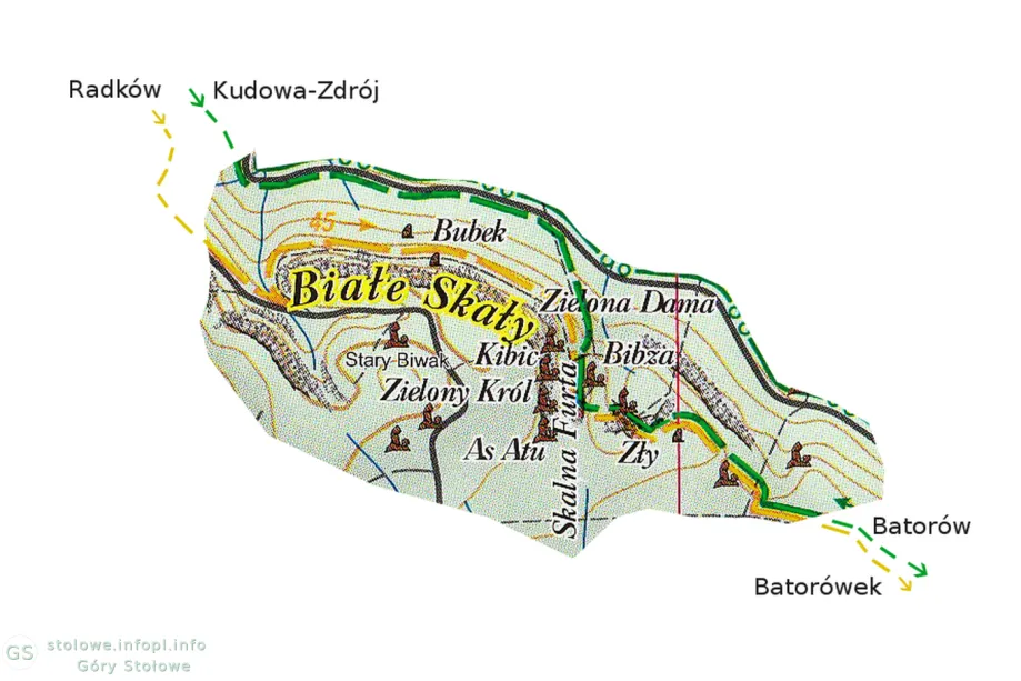 Góry Stołowe- Białe Skały